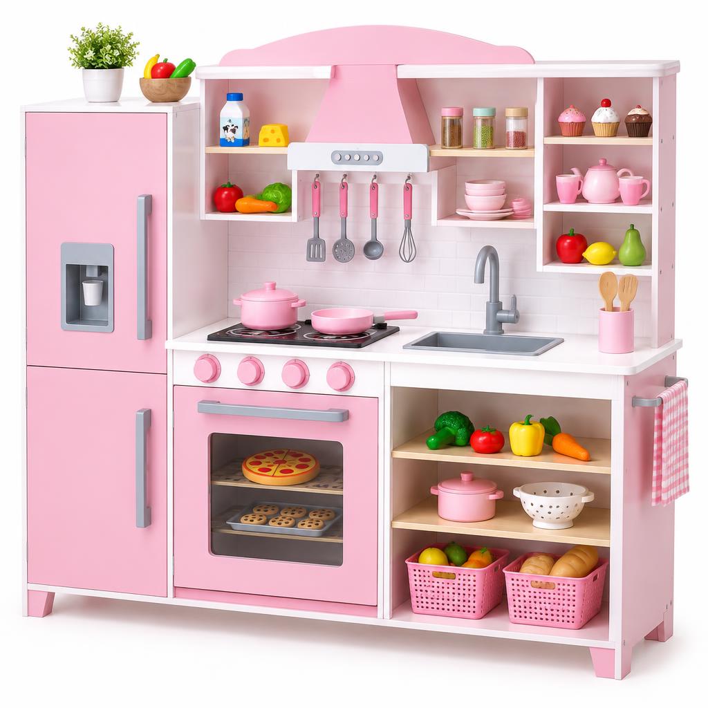 Cozinha Infantil Completa com Geladeira e Acessórios