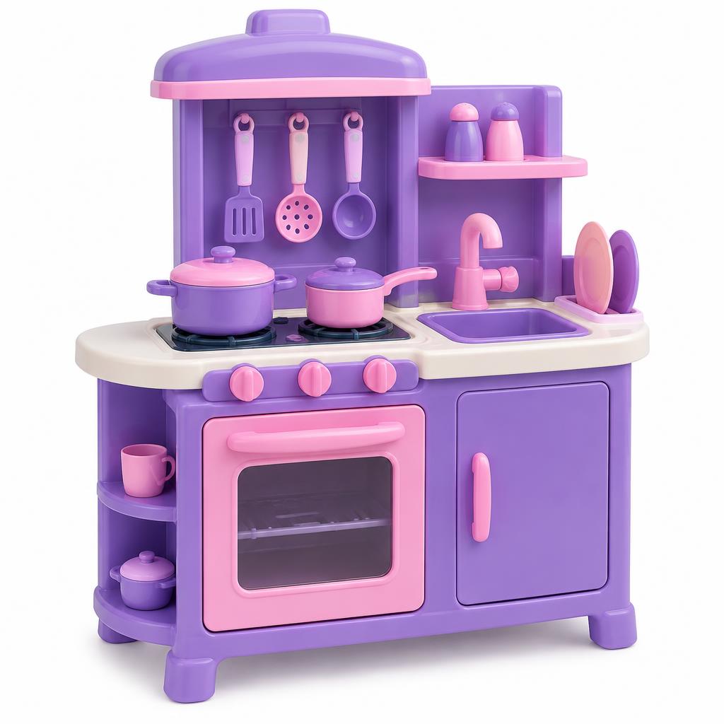 Cozinha Infantil Completa Roxa que Sai Água