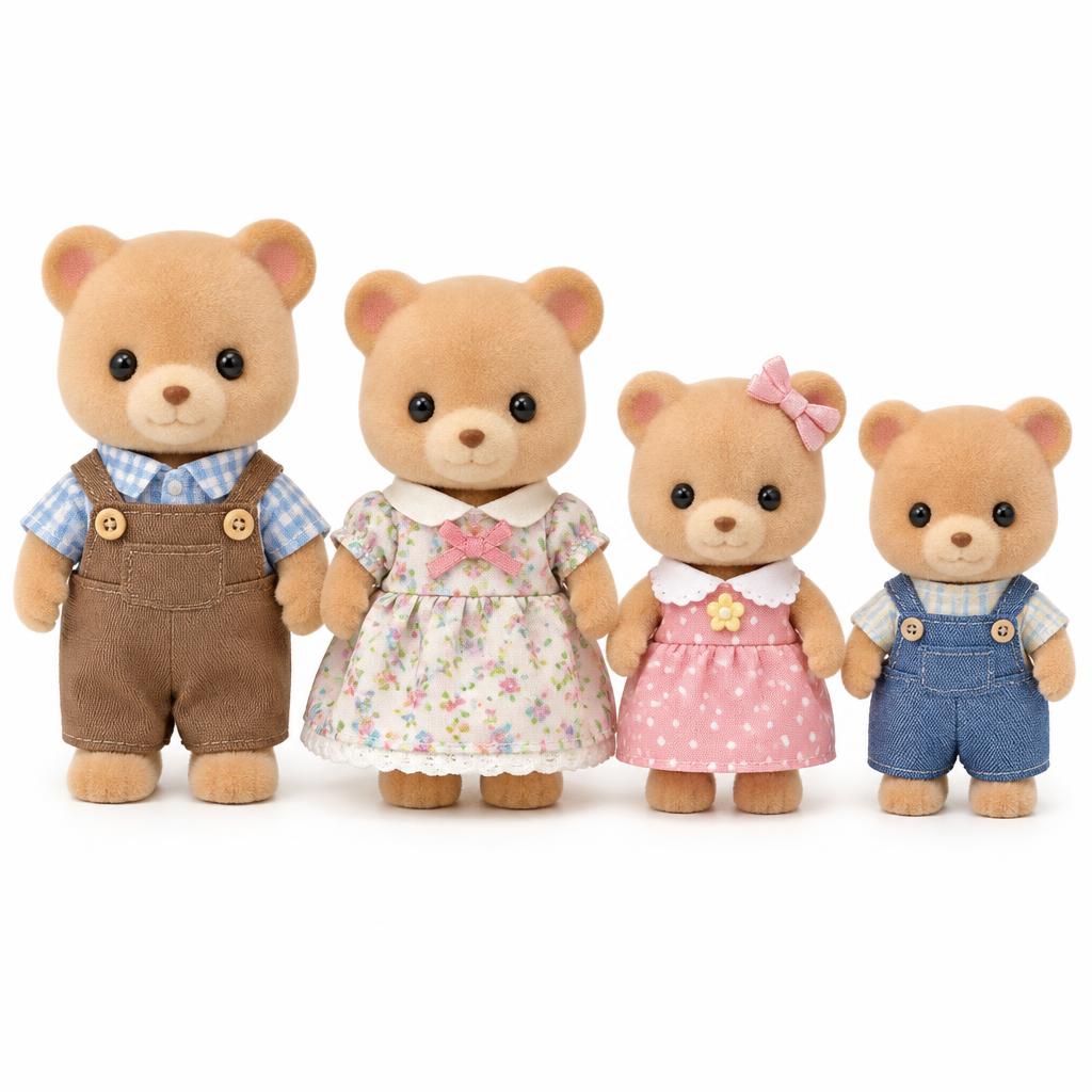 Família de Bichinhos com Roupinhas — 4 Personagens