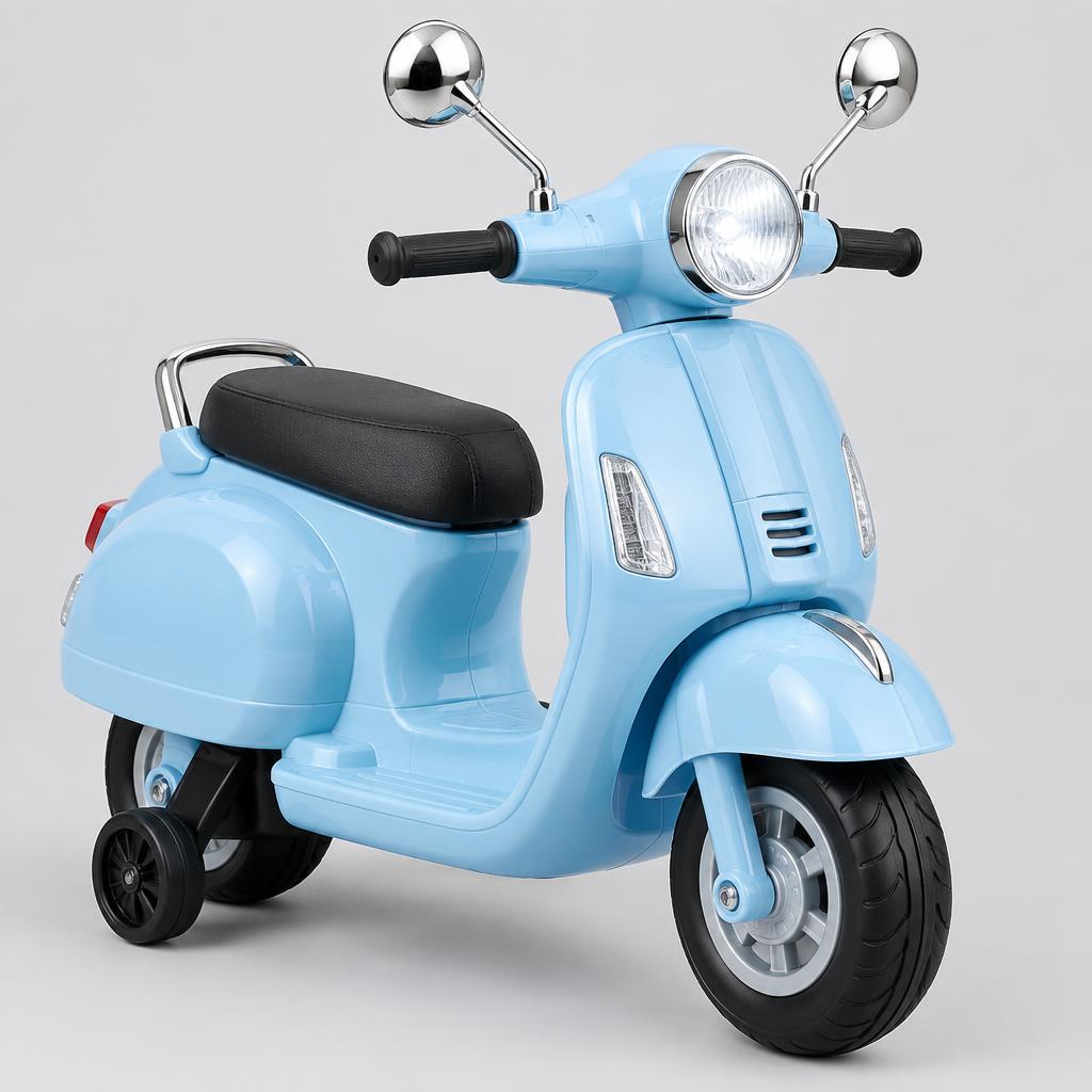 Moto Elétrica Infantil Scooter Retrô 12V — Azul